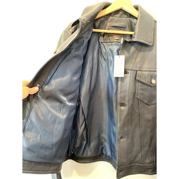 New Michael Kors MK Dark Blue Real Lamb Leather - Picture 6 of 9